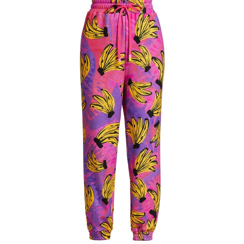 Farm Rio Tie-Dye Banana-Print Sweatpants - Picture 2 of 11